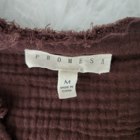 Promesa Life Story Crinkle Cotton Drawstring Jumpsuit. Size Medium. Good preowne - Picture 10 of 10